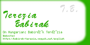 terezia babirak business card